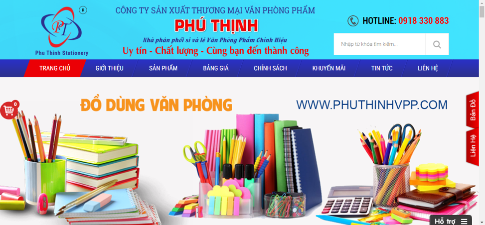 Website của công ty Phú Thịnh